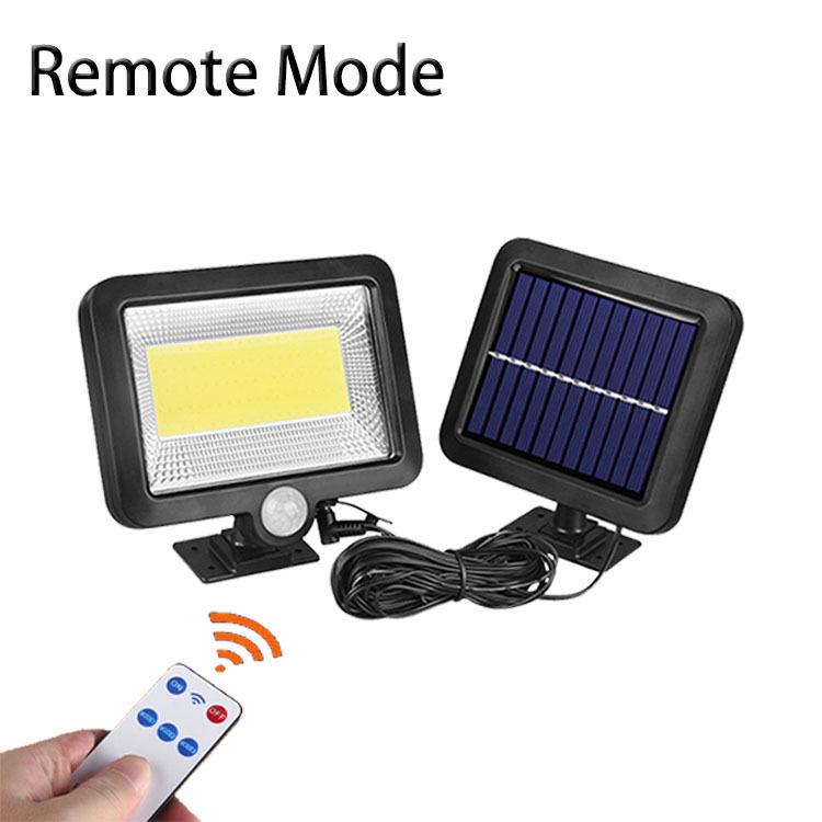 Outdoor Solar Motion Sensor Wall Lights with Remote Control for Courtyard and Corridor