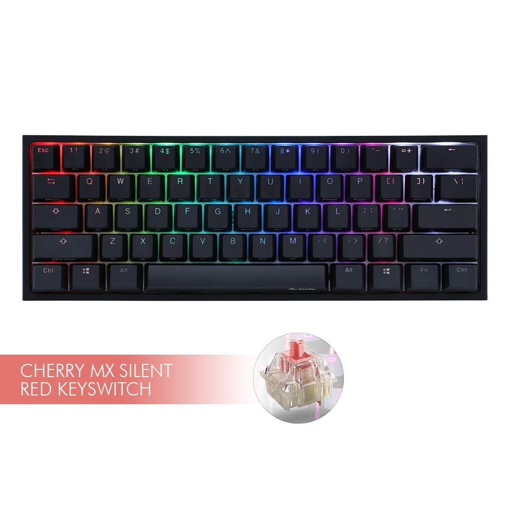 

Ducky ONE 2 Mini Black Gaming, MX-Silent Red, RGB-LED,