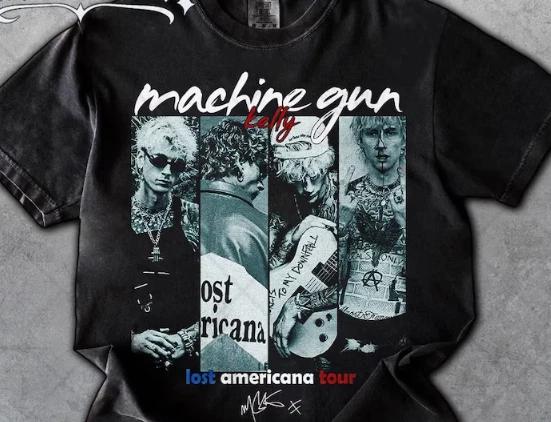 Machine Gun T-Shirt, MGK Music Americana Tour Fan T-Shirt S