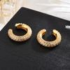 Fashion Cubic Zirconia Circle Earings Gold Plate Hiphip Earring 2022 Summer Fashion Earrings Jewelry