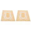 2PCS 30cmx45cm PVC Table Mat Gold Placemats Cup Coaster Pad Kitchen Wedding DecorationStyle 3