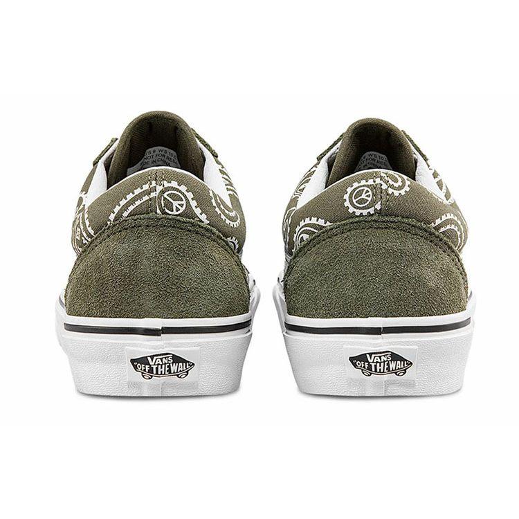 Vans Old Skool Peace Paisley - Grape Leaf Unisex Sneakers Green True-White VN0A5KRFB0F