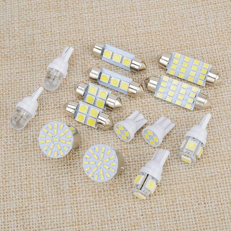 14pcs White Interior LED Lights Package Lamp Bulb Kit Fit for Dodge RAM 1500 2500 3500 2006-2008