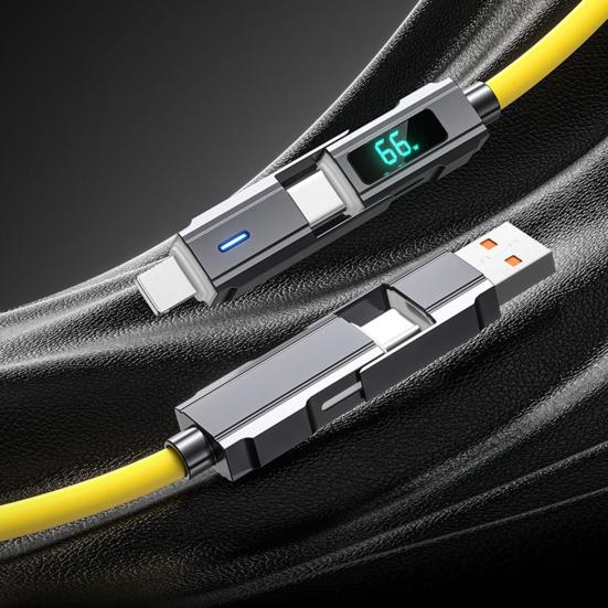 100CM 4-In-1 Lade-Displaykabel LED A USB Typ-C 8Pin PD Tragbares Schnellladen