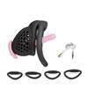2025 New Male Chastity Cage Embedded Small Lock with Soft Silicone Catheter and 4 Size Cock Rings Adult Abstinence Sex Toys for Men Intimate Pleasure 