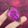 Tree Of Life Faceted Kashmir Ruby Pendant Copper Wire Wrapped Gemstone Jewelry