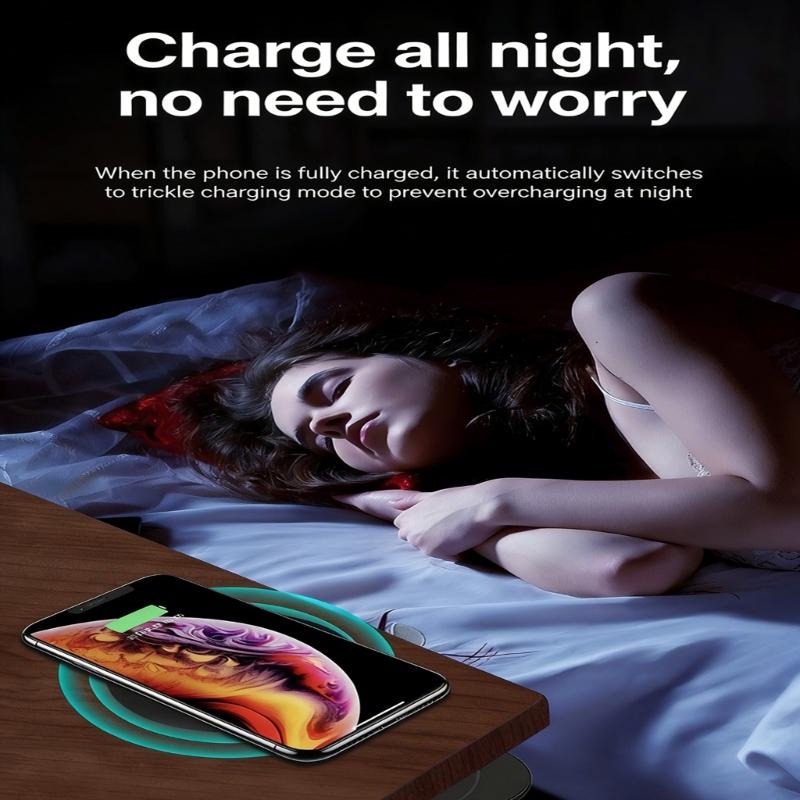 Universal Hide Wireless Phone Chargers 10W Quick Charge Under Desk Install For Multiple Surfaces Keep Workspaces Clean