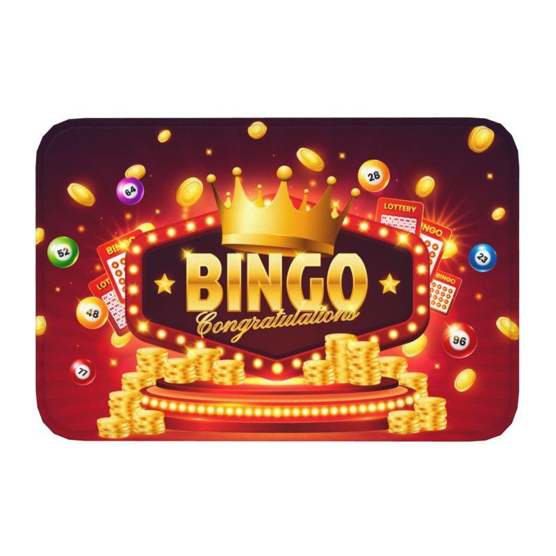 Game Bingo Doormat Mat Anti-Slip Kitchen Bathroom Toilet Rug Carpet 40*60cm