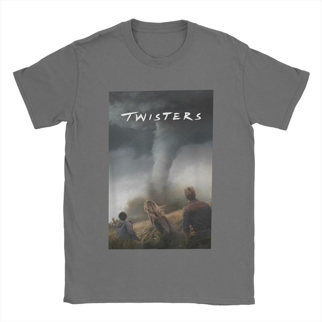 Hipster Twisters Poster 2024 T-Shirt Men Round Collar Cotton T Shirt Action Thriller Movie Short Sleeve Tee Shirt Party Tops