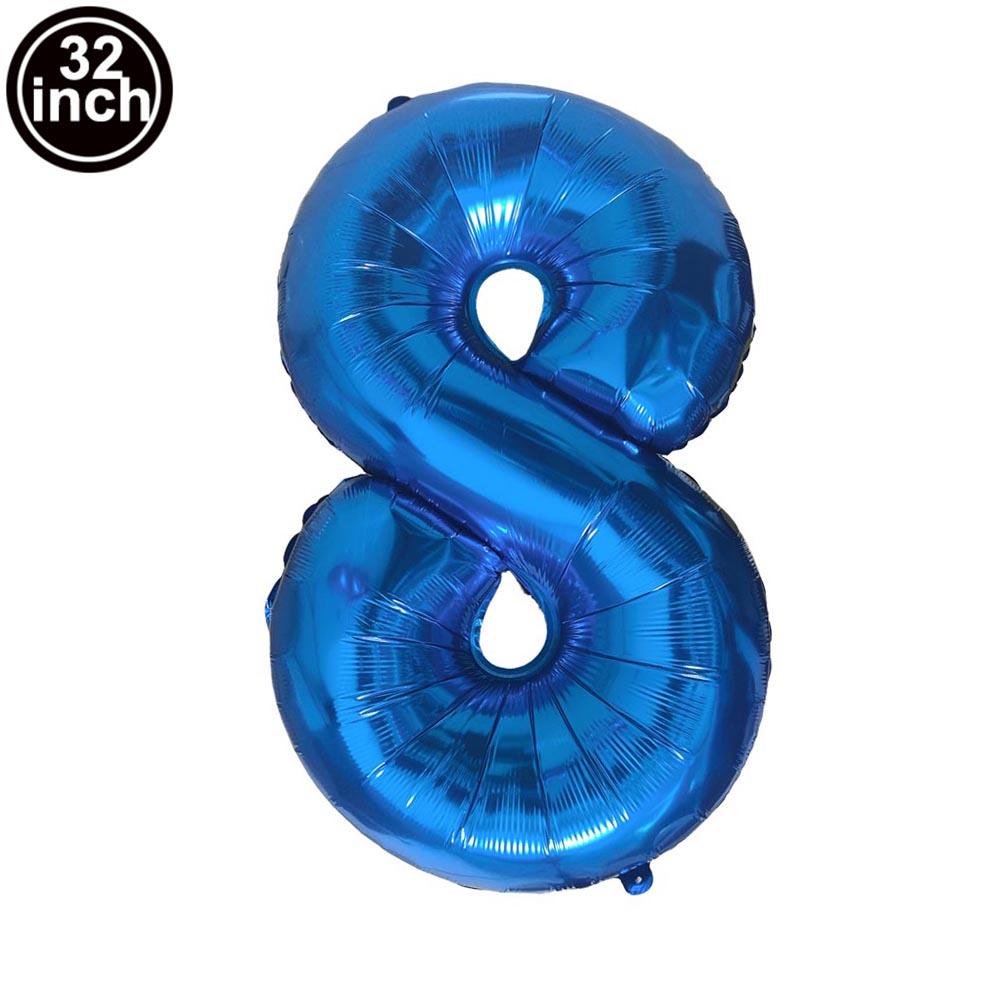 Multi Color Large Numbers 1 Balloon 32Inch 1 2 3 4 5 6 7 8 9 Birthday Ball Red Digit Bachelorette Balloons Figure Golob Balloons