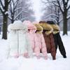 Winter New European and American Style Fashion Hooded Big Fur Collar Short Cotton Jacket