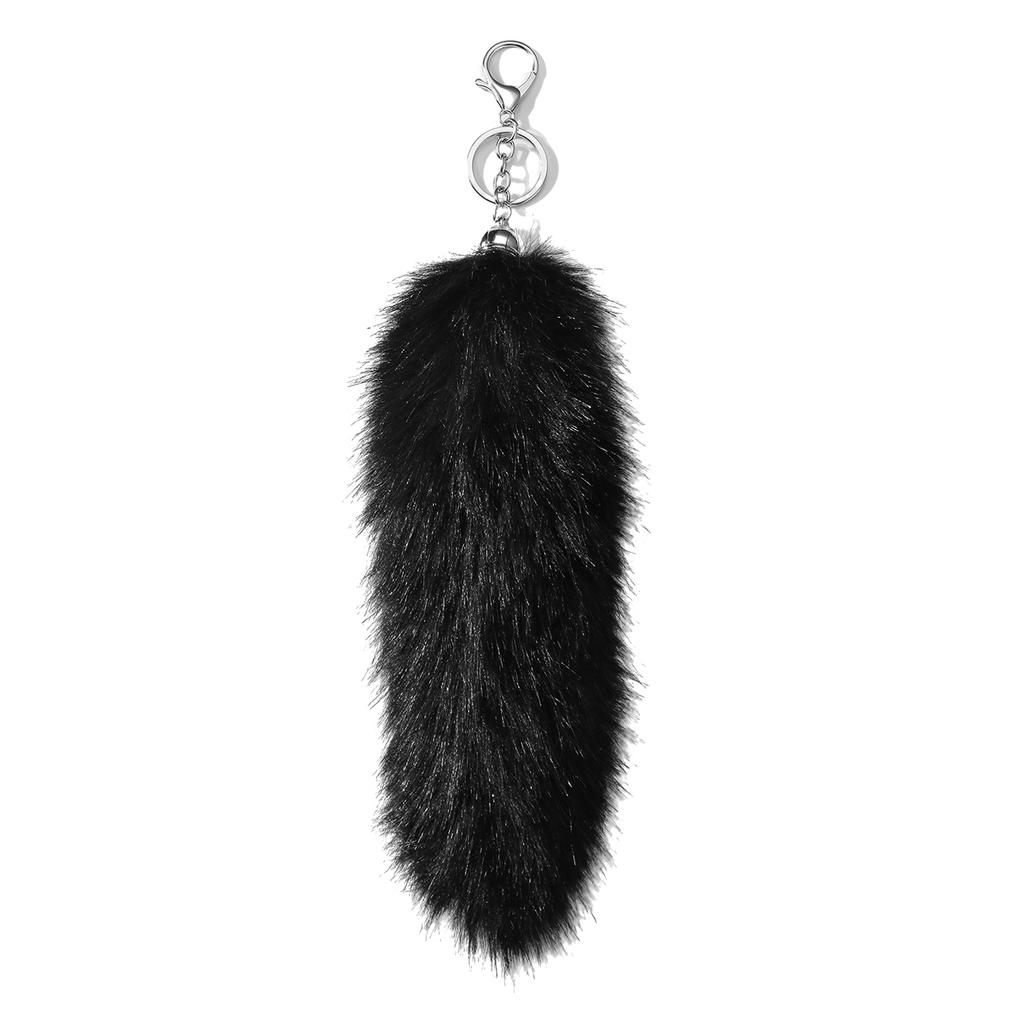 Style Faux Fur Tail Keychain Accessory Eye Catching Plush Tail Charm Keychain Pendant Ornament For Young Fashion Lovers