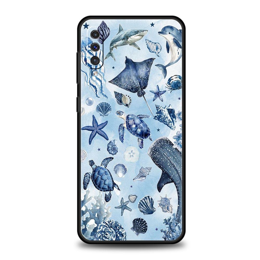 

Чехол для телефона на тему морской жизни для Samsung A56 A36 A26 A54 A52 A24 A14 A50 A72 A70 A40 A06 A12 A22 A34 A42 A32 A04s A16 5G Samsung A40