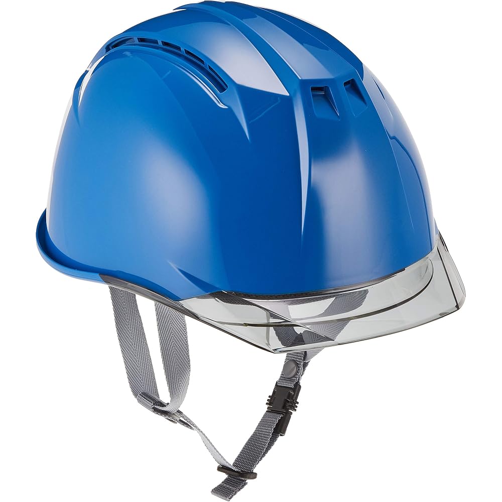 DIC AA11EVO-CSW Sky Blue Helmet with Ventilation, Clear Visor, Protective Shield, Styrofoam Liner