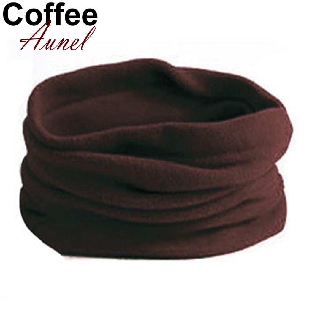 

Флисовый однотонный шарф-снуд кофейный