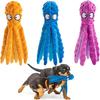 Squeaky Dog Toys Soft Plush Chew Crinkle Puppy Toys To Keep Them Busy Octopus Interactive Essentials for Teething Dogs JAF201