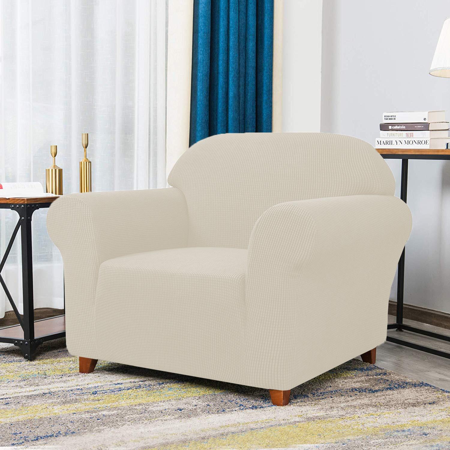 

Чехол для дивана из кукурузного зерна Одноместный, двухместный и трехместный чехлы для сидений Полностью закрывающийся Всесезонный Пылезащитный и нескользящий чехол для дивана 90-140cm)