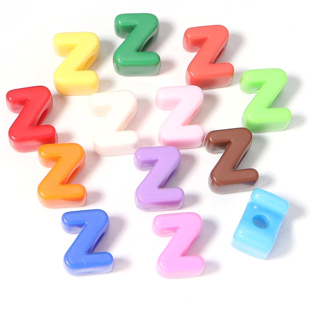 10pcs A-Z Letter Beads Acrylic Alphabet Beads Largr Size Loose Beads  For Jewelry Making DIY Keychain Phone Chain Accessories