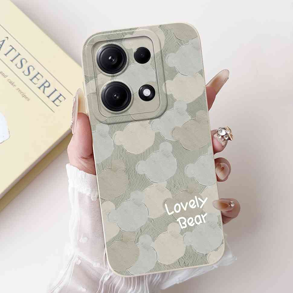 Simple Silicone Case For Redmi Note14s 4G Capa Lovely Panda Rabbit Shockproof Back Cover For Xiaomi Redmi Note 14S Phone Shell