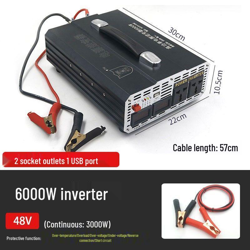 High-Power Electric Bike & Tricycle Inverter: 48V/60V/72V To 220V Universal Converter