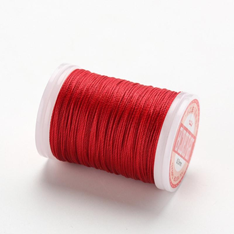 0.5mm Round Waxed Thread Leather Sewing Craft Polyester High Quality Cord Wax Coated Strings Strength Thread Handmade