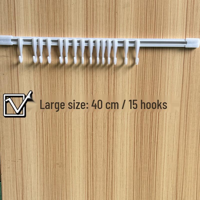 Slide Rail Hook: No-Drill Kitchen Cabinet & Wall-Mounted Adhesive Hooks for Storage