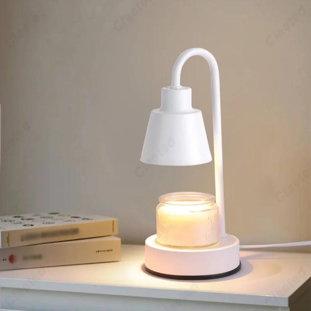 HOMZY Electric Candle Melting Table Lamp Retro Candle Heating Lamp Safe Candle Melt Warmer Light Dimming Switch for Bedroom Decoration