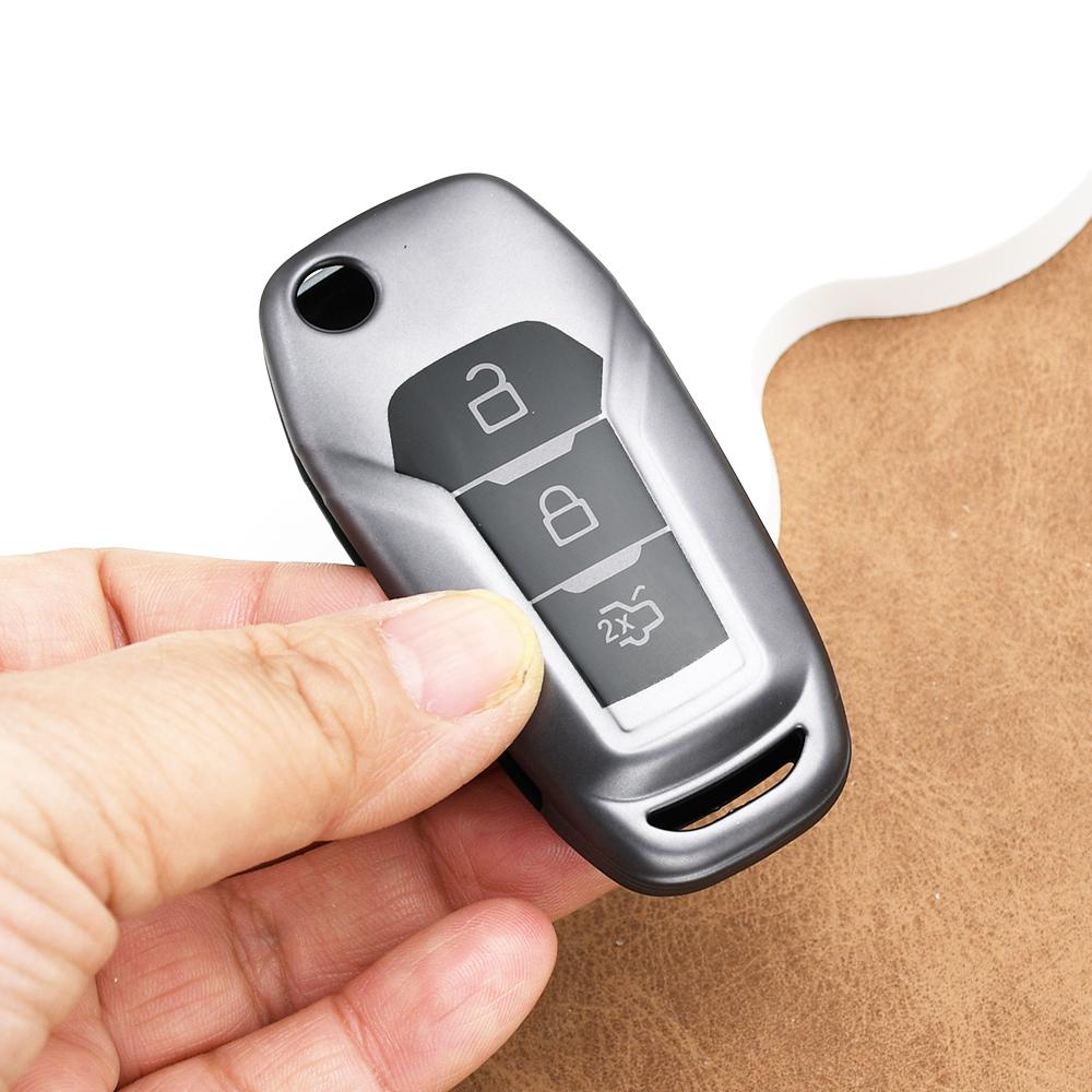 TPU Shell Keyless Fob Accessories For Ford Ecosport Kuga Escort Fusion Fiesta Mondeo Everest Ranger F150 Car Flip Key Case Cover
