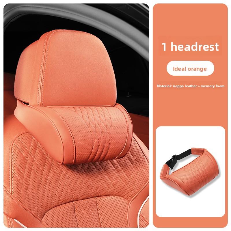 Car SUV Sedan Leather Seat Soft and Comfortable Headrest Pillow for Travel Car Headrest Memory Foam Driving Neck Pillow