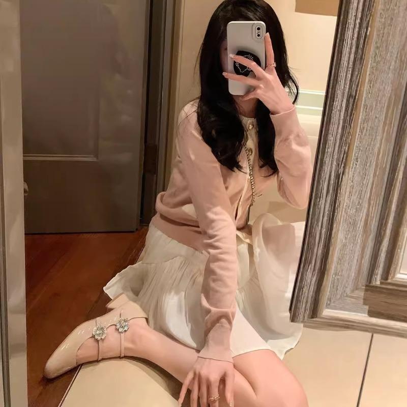 Cowhide Version~ Square Head Flower Rhinestone High-heeled Single Shoes Thick-heeled Mary Jane Shoes Women's Wedding Shoes