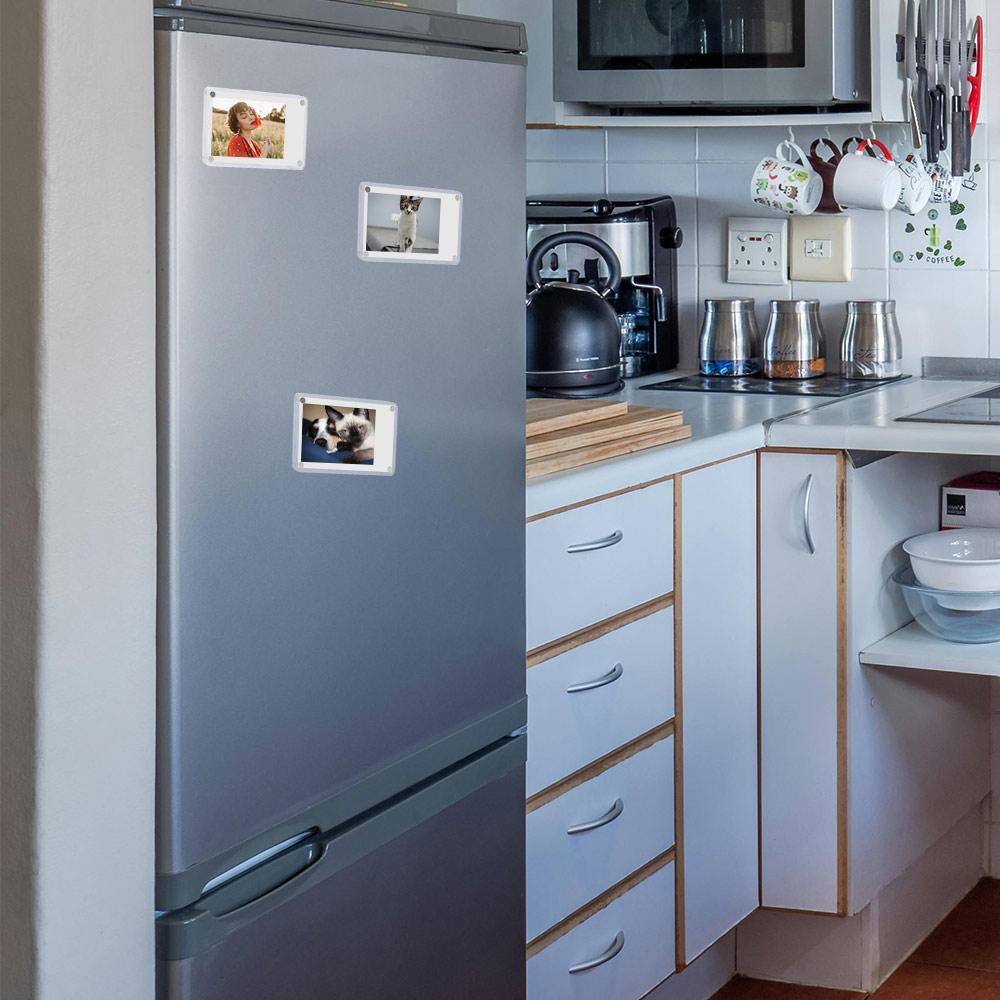 5pcs DIY Card Display Frame Acrylic Refrigerator Magnet Picture Frame  for Instant Photo