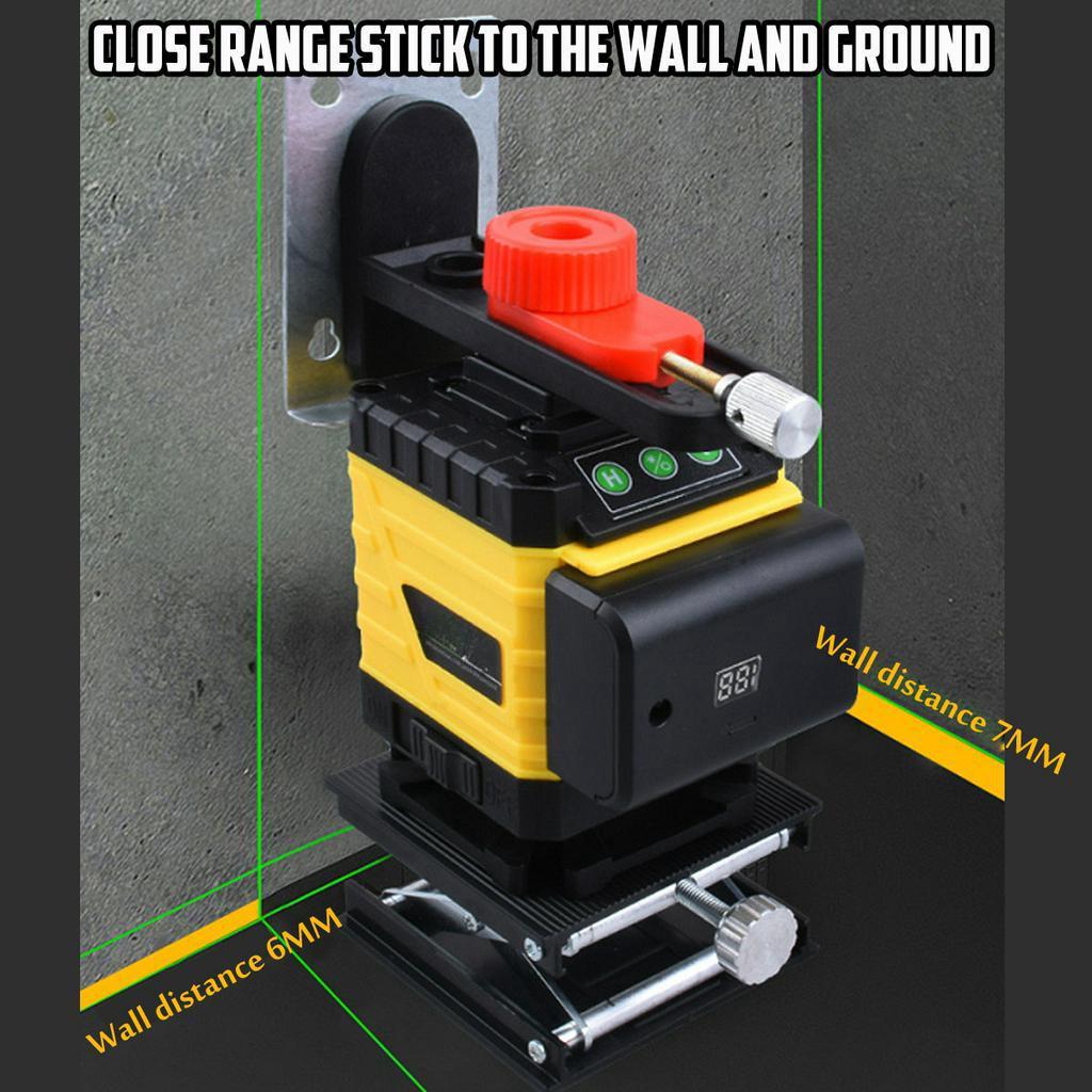 16 Lines Laser Level Green 4D Line Powerful Green light 4D green beam laser level self-leveling Horizontal vertical measure tool full sets New