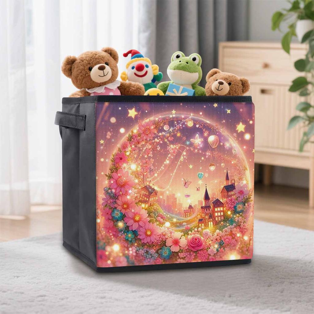Beautiful Flowers 5D Diamond Painting Storage Basket Full Round Drill Mosaic Diamond Embroidery Cross Stitch Kits Home Decor Home Decor