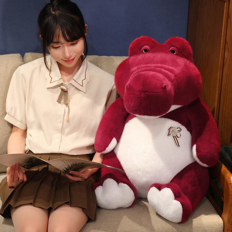 30/40/50cm Medal Green Crocodile Plush Doll Stuffed Animals Appease Toys Kids Gift Cartoon Pillow Home Decor Soft Cushion