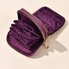 Soft Velvet Jewelry Pouch for Travel Double Layer Jewelry Case  for Rings, Bracelets, & Bangles