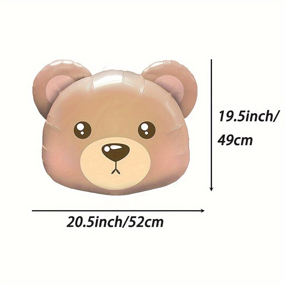 6-Pack of Bear Head Balloons, Bear Head Foil Balloons, Suitable for Birthday Parties, Themed Parties, and Friend Gatherings Decoration