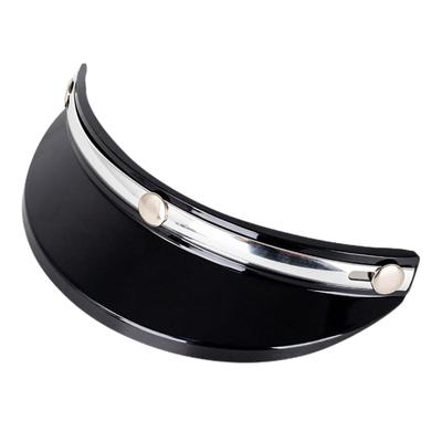 Fahrradvisier, Retro-Helm Universal-Schirm 3-Knopf-Schirm Motorradhut Visier 3-Clip-Design
