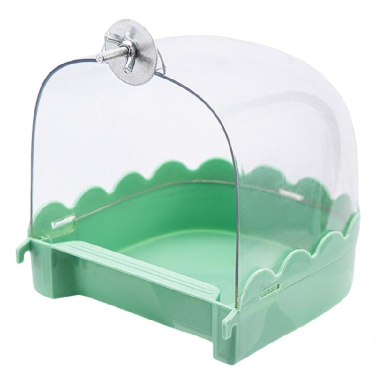 Bird Cage Mounted Shower Room Antisplashing Hangable Cage Bath Tub for Parakeets