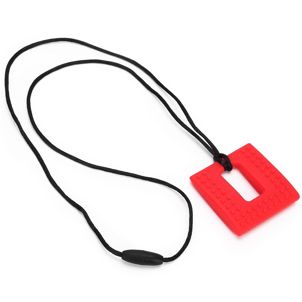 Baby Teether Infant Silicone Sensory Chewing Teething Toys Relief Teether for NewbornRed