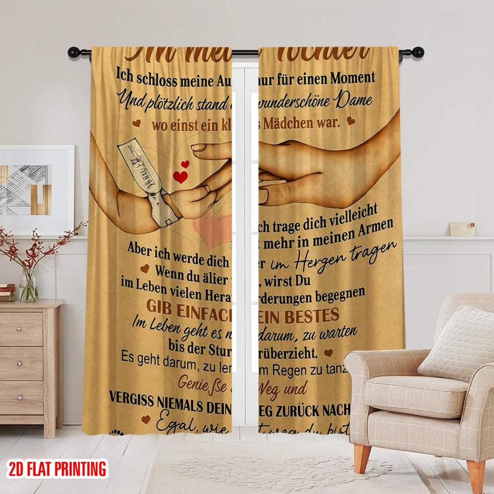 2 Stück, 2D-Musterdruck Vorhänge Für Meine Tochter Vielseitiger Stoff (ohne Stange) Vielseitig Alles Ideal für Studium, Wohnen