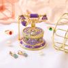 Antique Style Telephone Jewelry Box Enamel Metal Shell Receiver Lid Ring Holder Earring Hooks Vintage Vanity Organizer Gifts