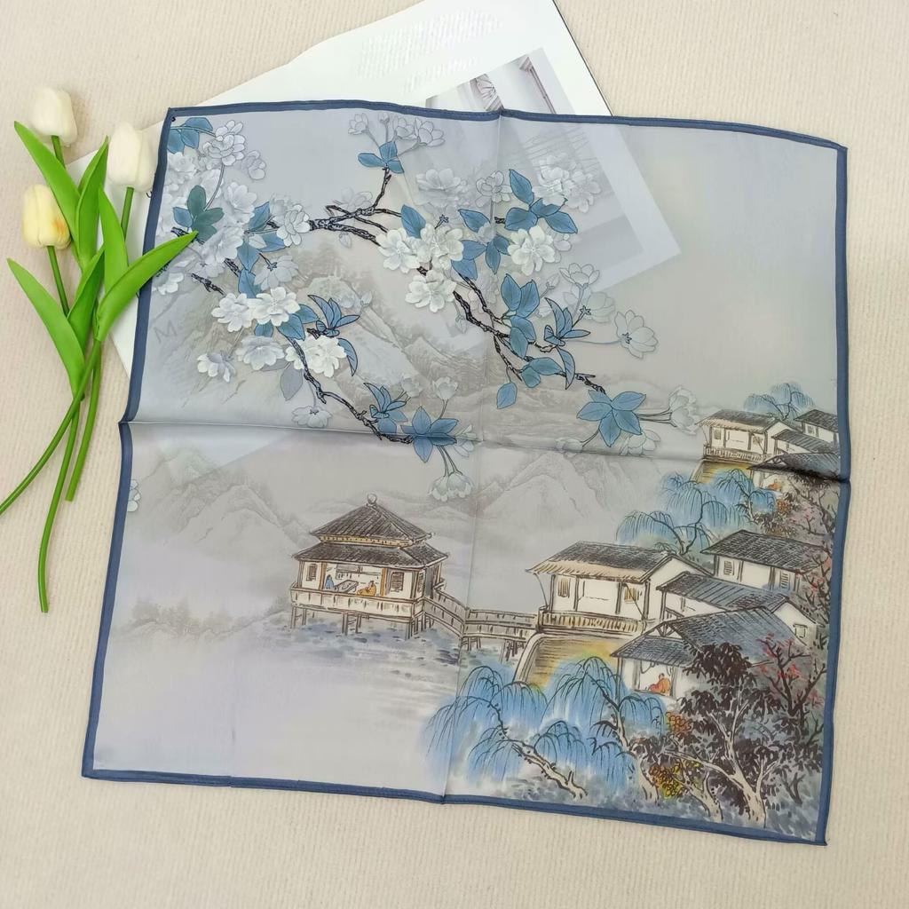 Fashion 100% Real Silk Scarf Women Shawls Wraps for Ladies Foulard Scarves New Neck Hair Pashmina Female Shawl Hijab Bandana