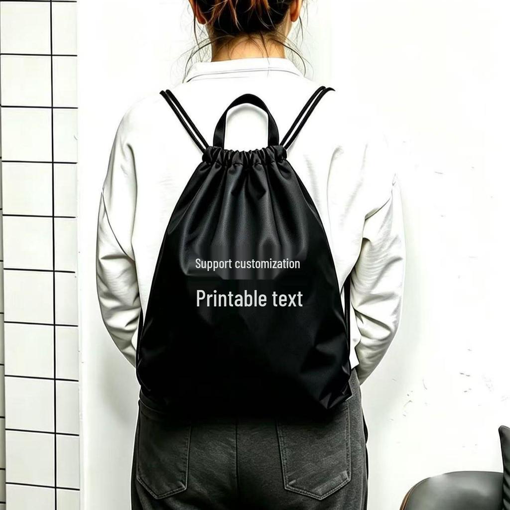 420D Oxford Cloth Backpack with Drawstring Closure, Hand-Carry Option, Customizable Logo Print Available