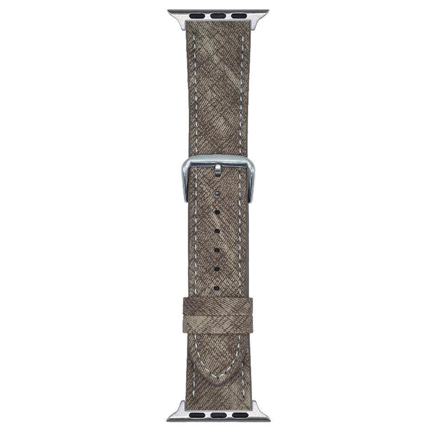 

Ремінці для Apple Watch Серії 11 10 42мм/9 8 7 41мм/SE3 SE2 SE 6 5 4 40мм/3 2 1 38мм Шкіряний Наручний Ремінець зі Сталевою Пряжкою C