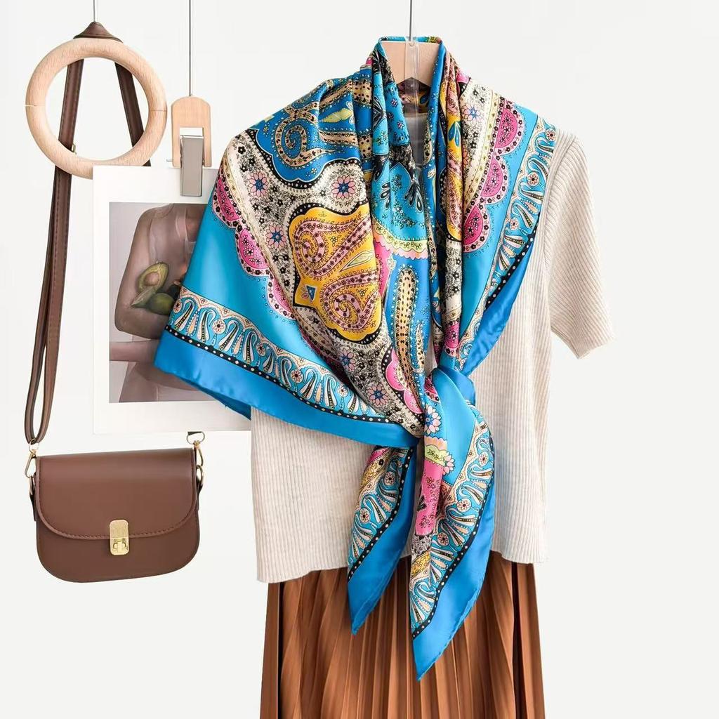 New fashion 111 mulberry silk silk scarf, women's Spring Festival gift for elders to keep warm 111 silk collection