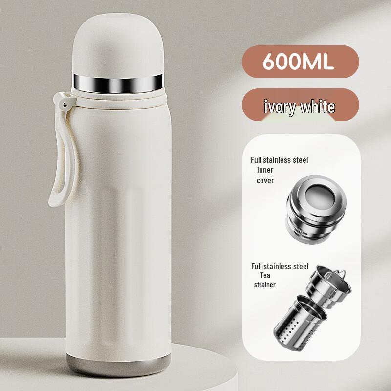 Shangqi 316 Stainless Steel Portable Thermos Bottle, 600ml Pink