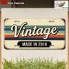 Vintage Distressed City Name Year Text Slogan License Plate Metal Tin Sign Retro Wall Decor For Bar Cafe Home Garden