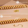 360-Degree Rotatable Belt Hanger Large Capacity Multipurpose Wooden Tie Hanger Belt Organizer Rack with 12 Slots