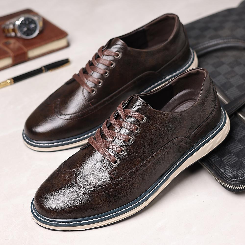 Fashion Professional Oxford Shoes Men Fashion Leather Casual Shoes New Arrival Man Business Formal Footwear Classic Brogue Shoe Sneakers