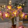Charmante LED-Lichterketten in warmem Ton, Dekorative Streifenlichter im Gartenthema, Geeignet für festliche Dekorationen, Weihnachtsdekorationen und Party-Lichterketten
